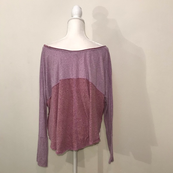 Free People We the Free Maroon Long Sleeve Top Medium - Picture 4 of 8
